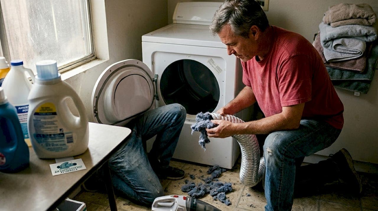 Why remove dryer vent lint for safety and efficiency