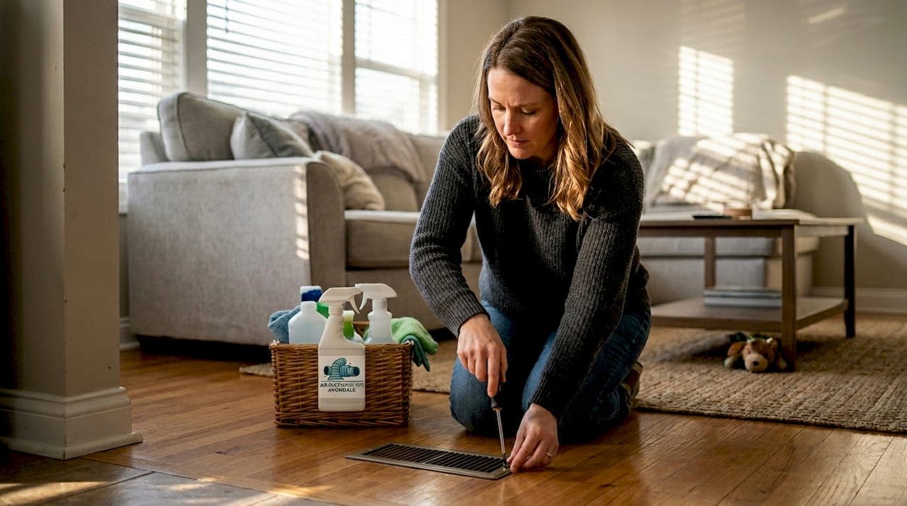 Air vent cleaning workflow for a healthier home