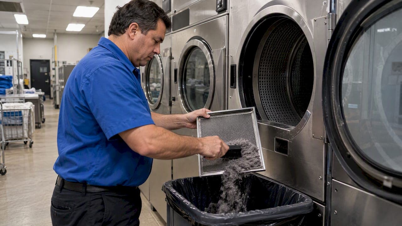 Facility Managers: Commercial Dryer Lint Needs Daily and Pro Cleaning